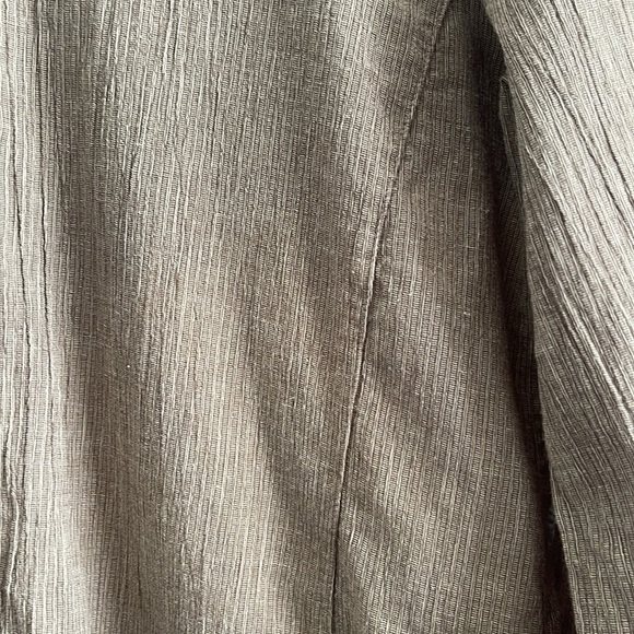 Eileen Fisher Petite Tunic Shirt Sz PM Organic Cotton 3/4 Sleeve Brown - Picture 9 of 9